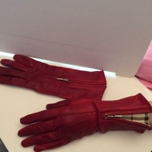 Burberry Leather Nova Check Gloves 7
